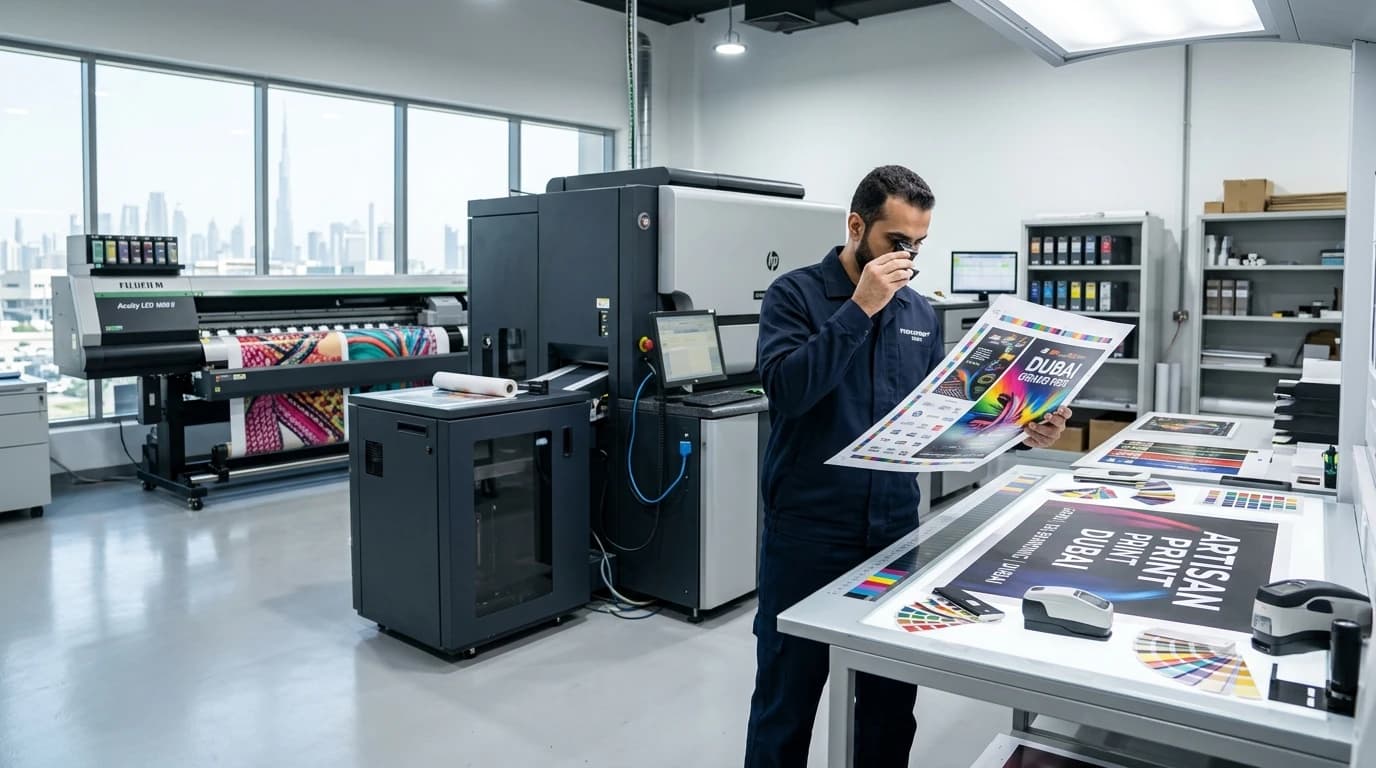 Custom printing services in Dubai for business branding and commercial marketing